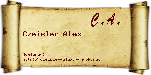 Czeisler Alex névjegykártya